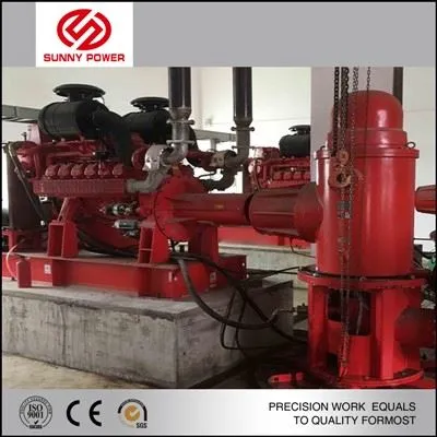 Pompe à incendie pour puits profonds à moteur diesel